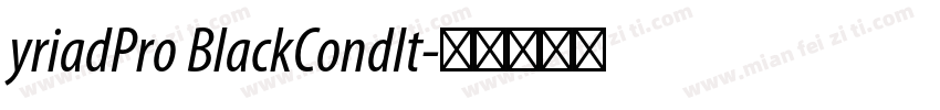 yriadPro BlackCondIt字体转换